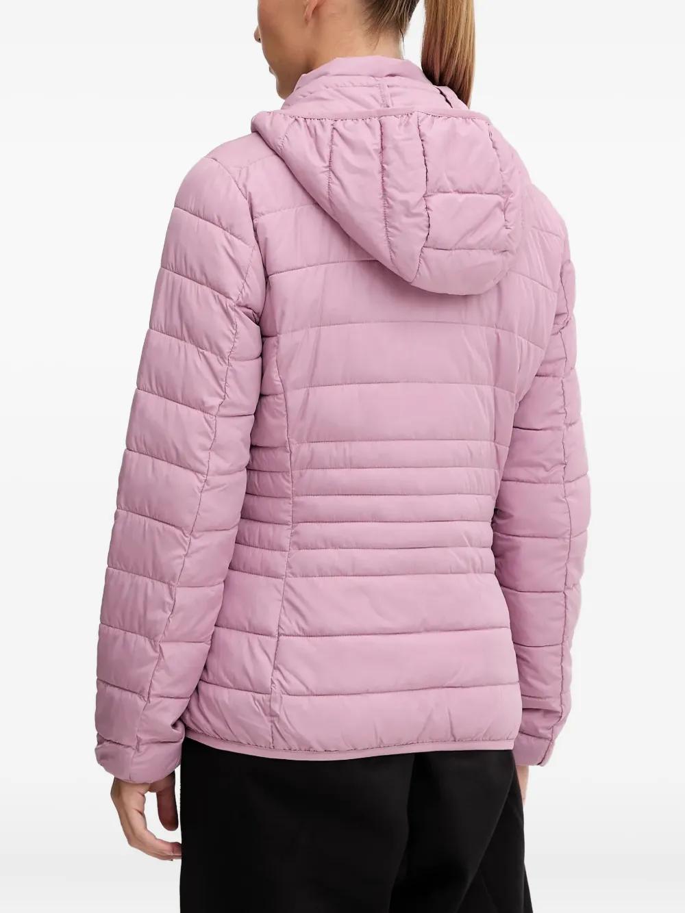 Ea7 Zip-fastening Padded Jacket In Pink