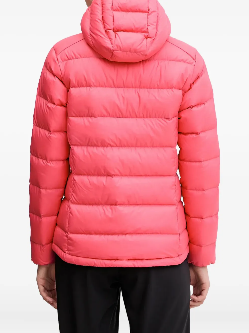 Jack Wolfskin Ather Down Hooded Quilted Performance Jacket In Pink