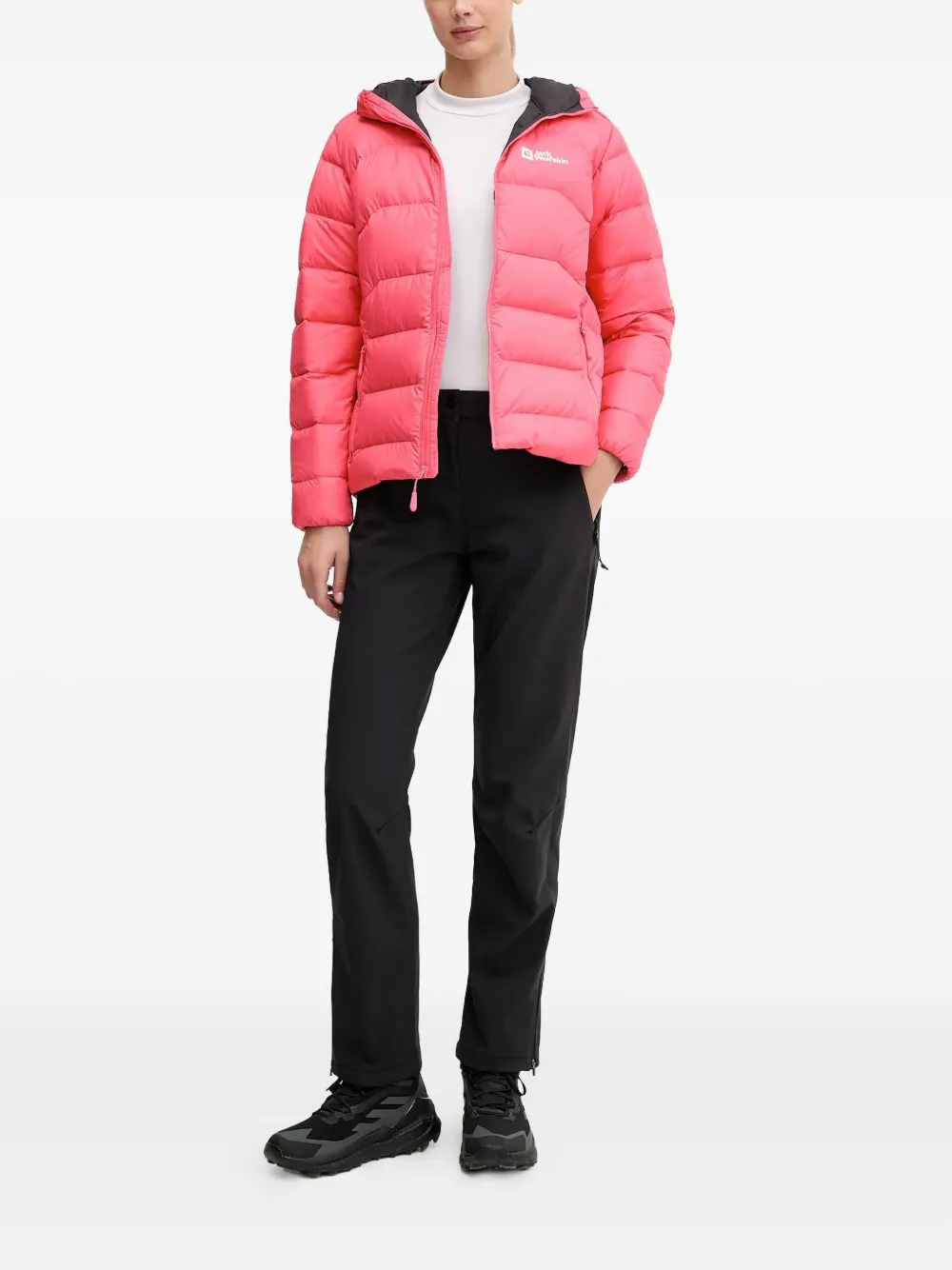 JACK WOLFSKIN Ather Down hooded quilted performance jacket - Roze