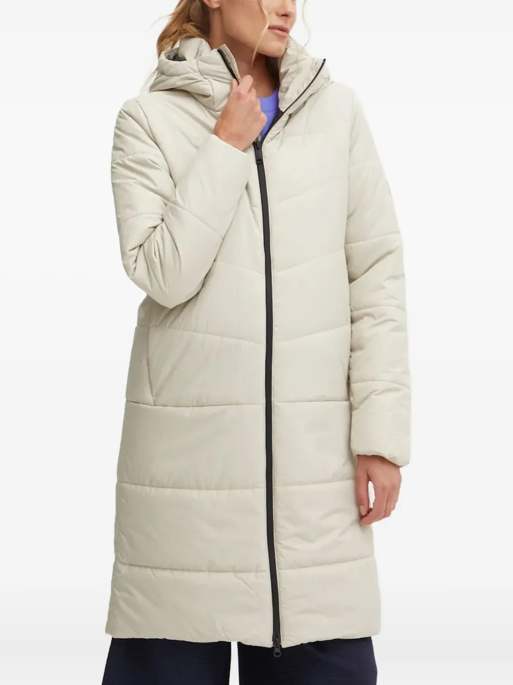 Jack Wolfskin Deutzer Quilted Hooded Coat In White