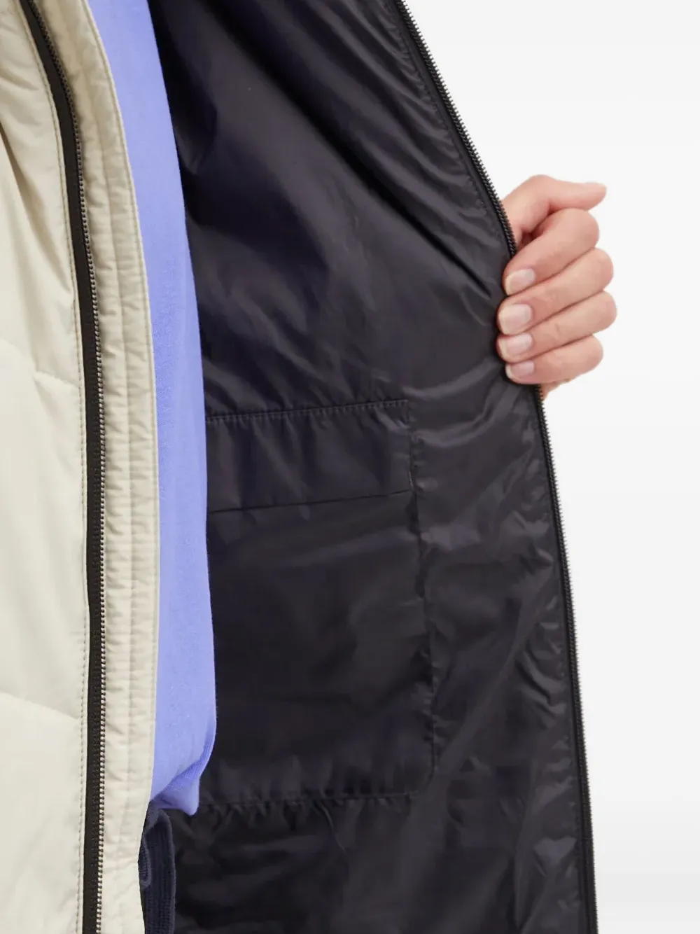 Jack Wolfskin Deutzer Quilted Hooded Coat In White