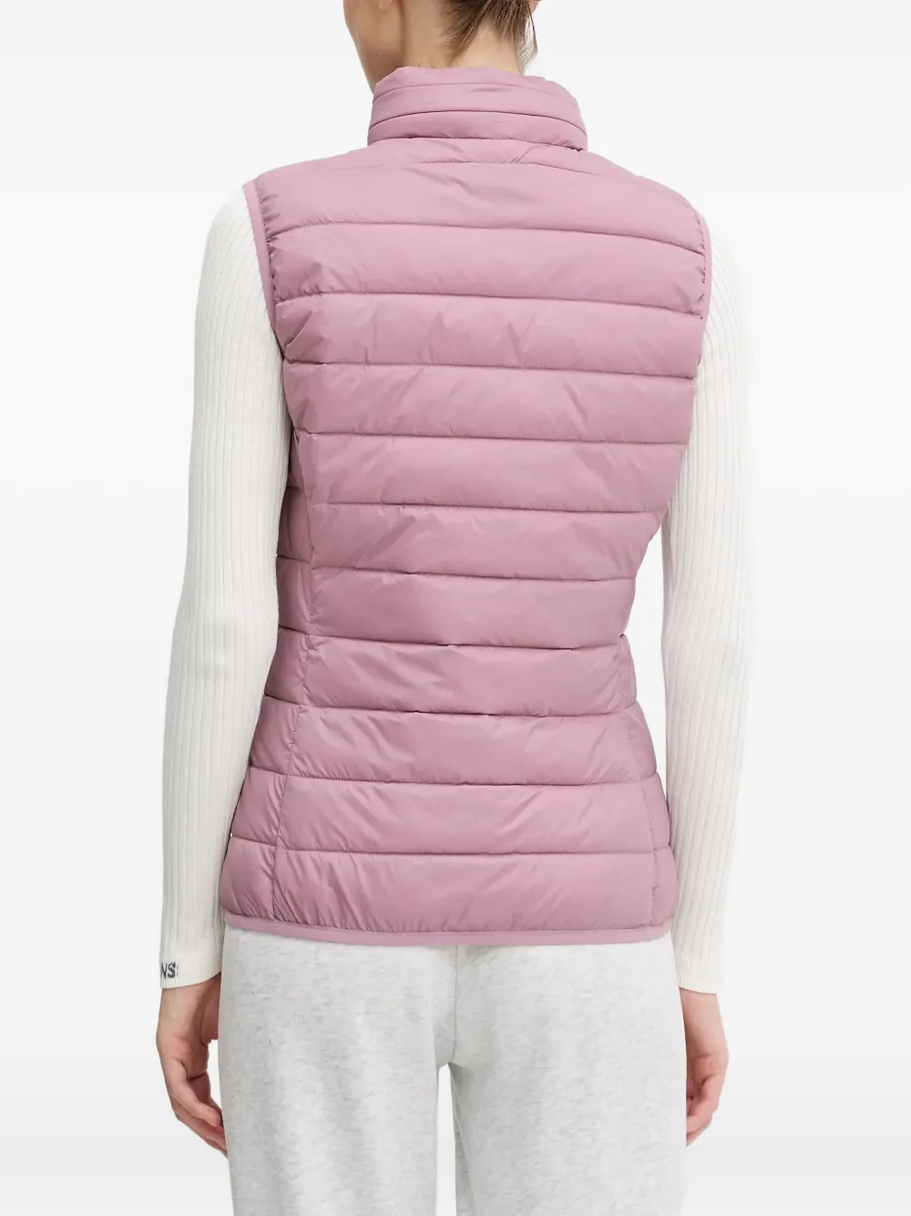 Ea7 Logo-detail Padded Gilet In Pink