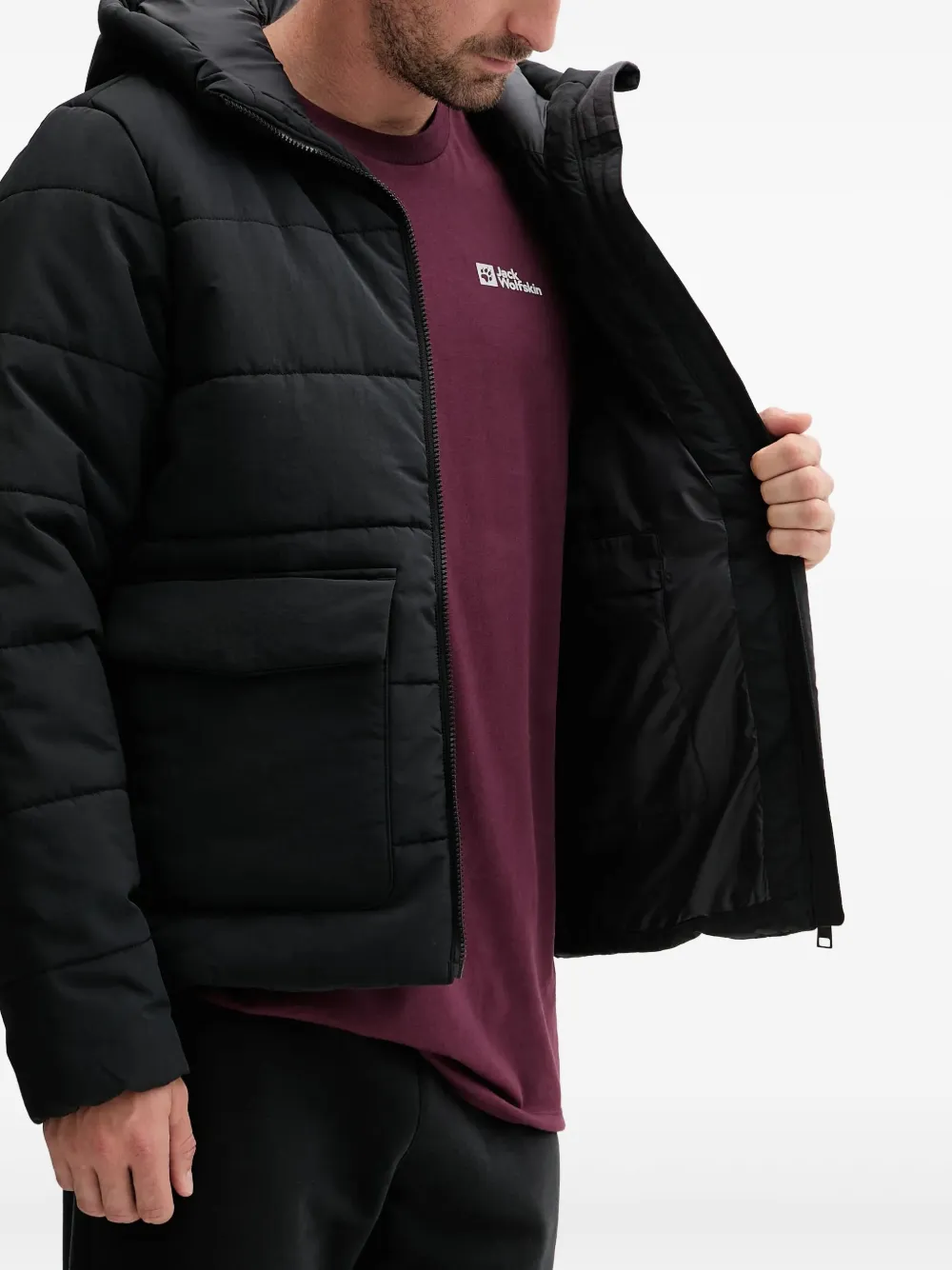 JACK WOLFSKIN Northern Lite jack met capuchon Zwart