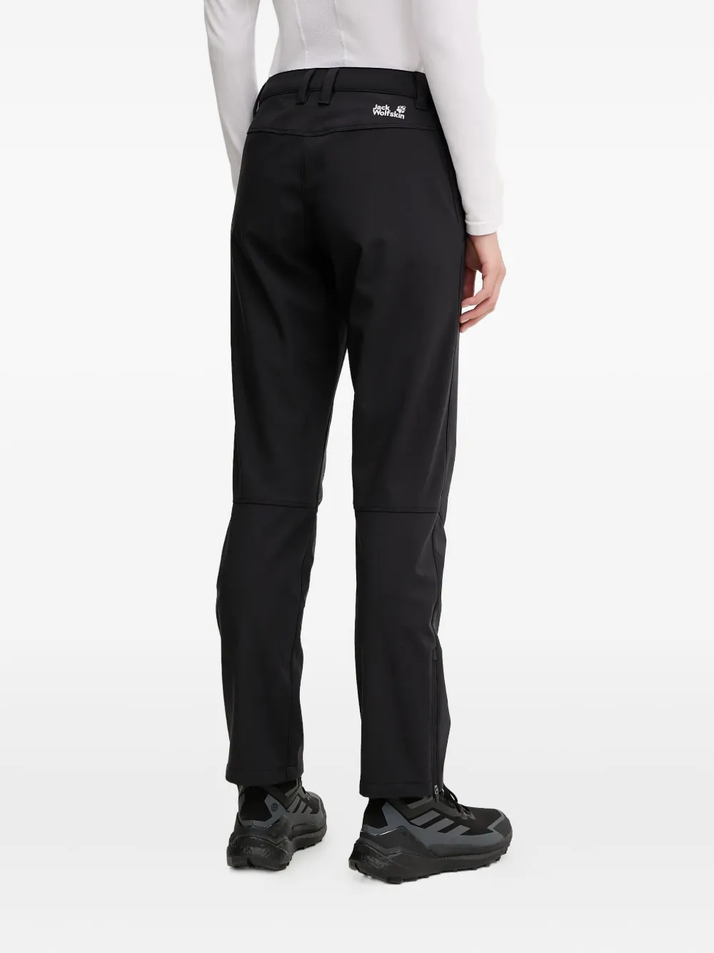 Jack Wolfskin Zip-up Performance Trousers In Black