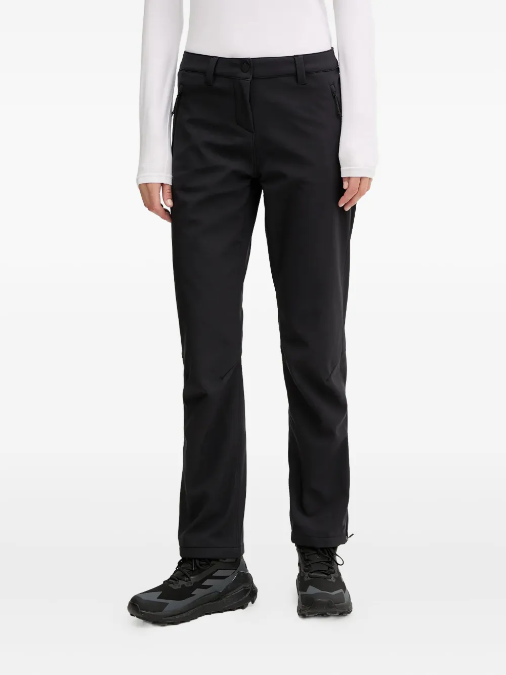 Jack Wolfskin Zip-up Performance Trousers In Black