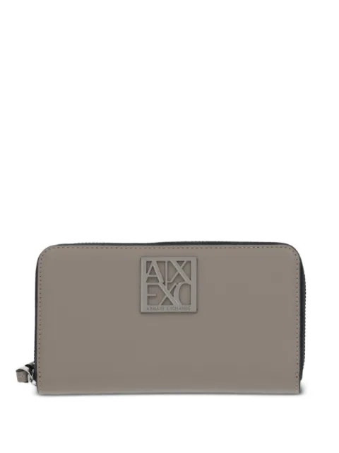 Armani Exchange cartera con placa del logo