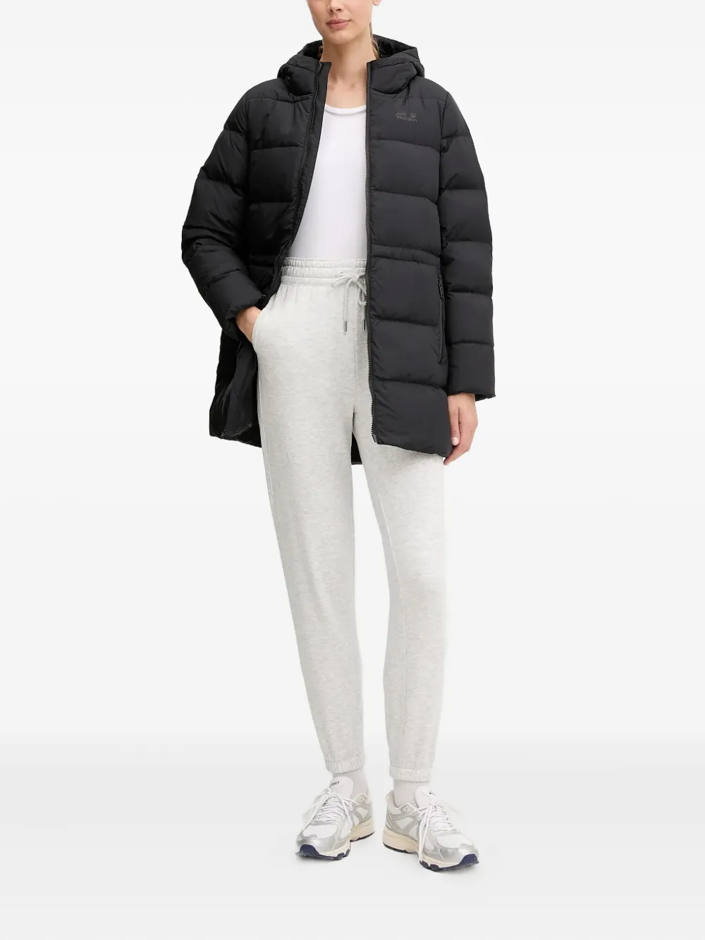 JACK WOLFSKIN Frozen Palace jas met ritssluiting en capuchon - Zwart