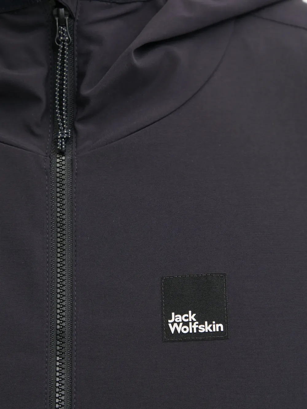 JACK WOLFSKIN Terracade jack met capuchon en ritssluiting Grijs