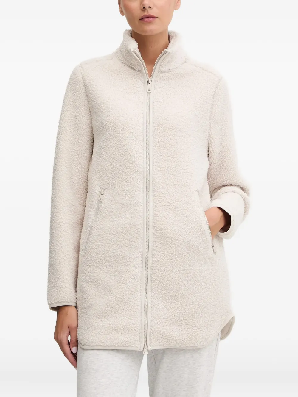 Jack Wolfskin High Curl Zip Fleece Jacket In Neutral