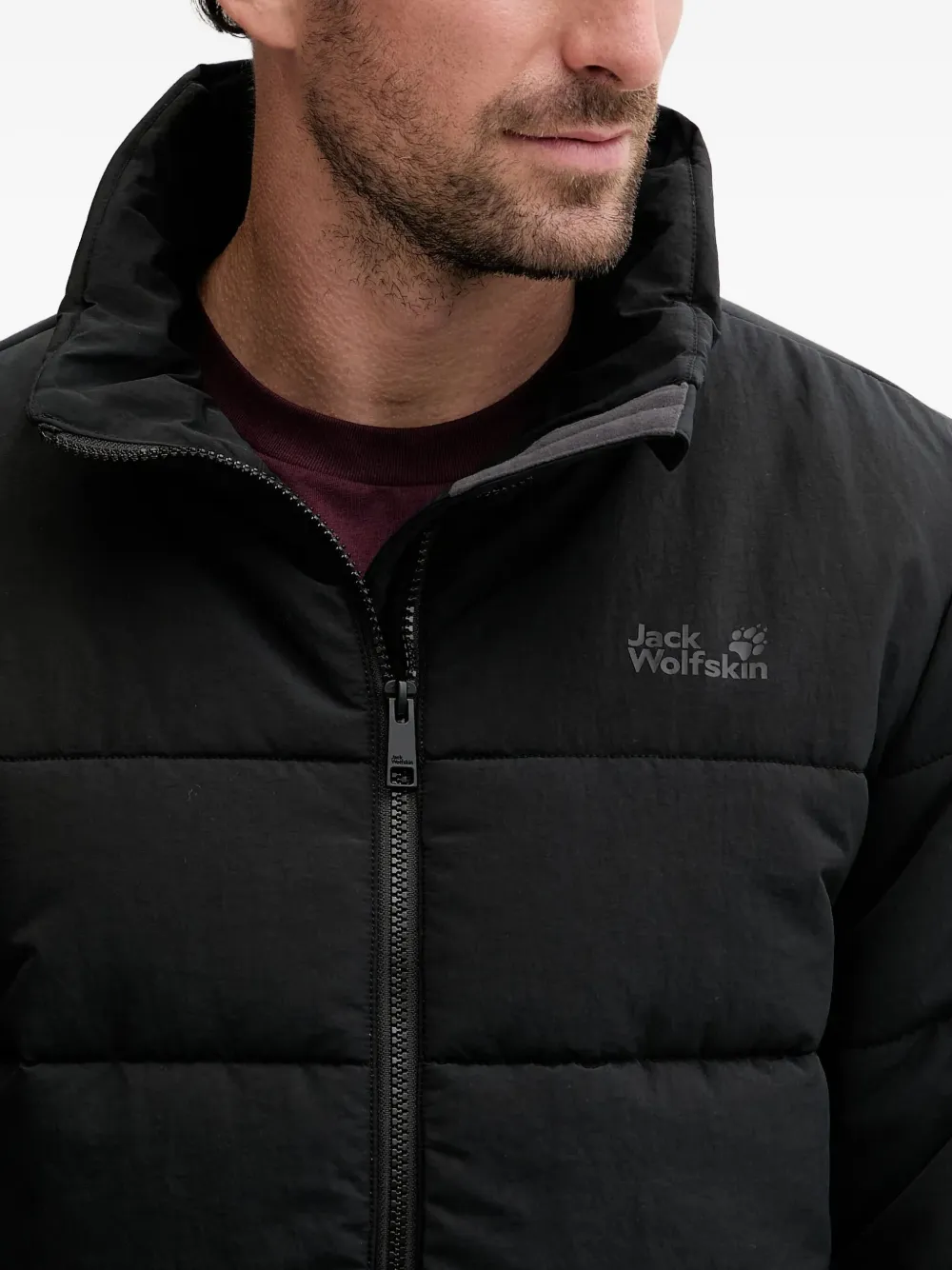 JACK WOLFSKIN Northern Lite gewatteerd jack met ritssluiting Zwart