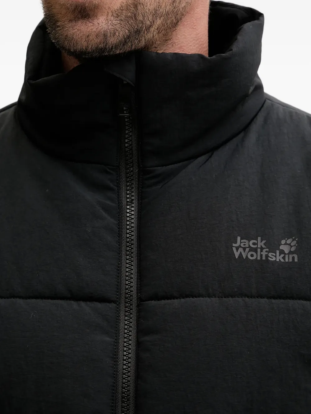 JACK WOLFSKIN Northern Lite gewatteerd jack met ritssluiting Zwart