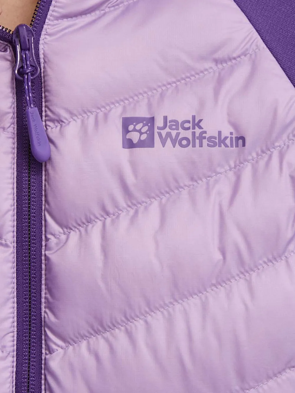 JACK WOLFSKIN Routeburn gewatteerd jack met capuchon Paars