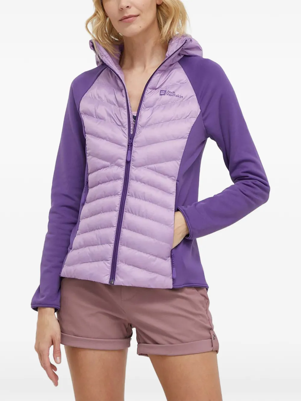 JACK WOLFSKIN Routeburn quilted hooded jacket - Viola