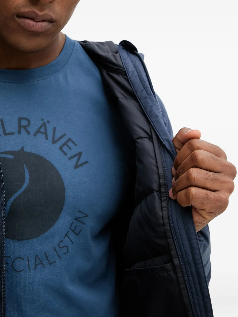 JACK WOLFSKIN Ather Down gewatteerd jack met capuchon Blauw