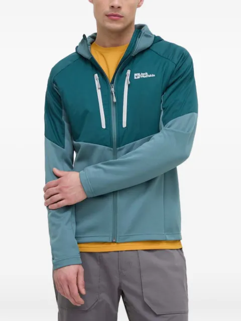 JACK WOLFSKIN hooded zip-fastening performance jacket