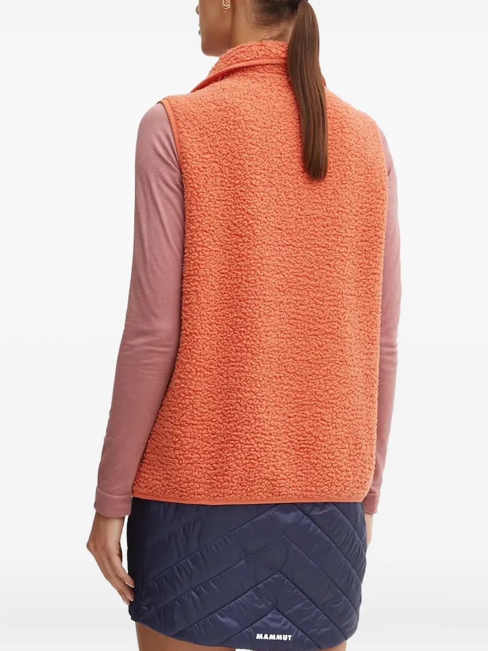 Jack Wolfskin Logo-embroidery Fleece Vest In Orange