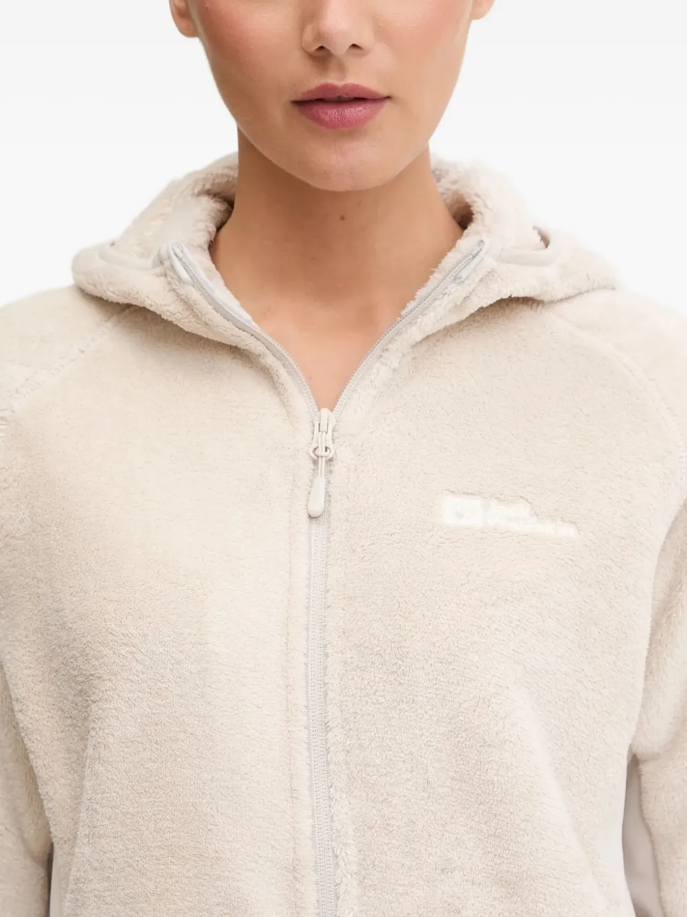 JACK WOLFSKIN Rotwand hoodie met rits Beige