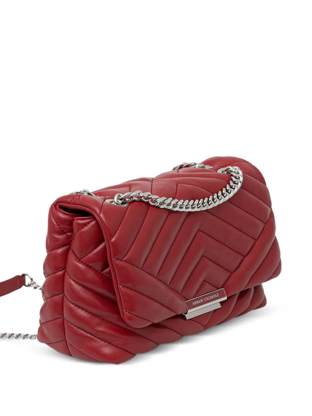  Armani Exchange Logo-plaque Quilted Cross Body Bag - Red 