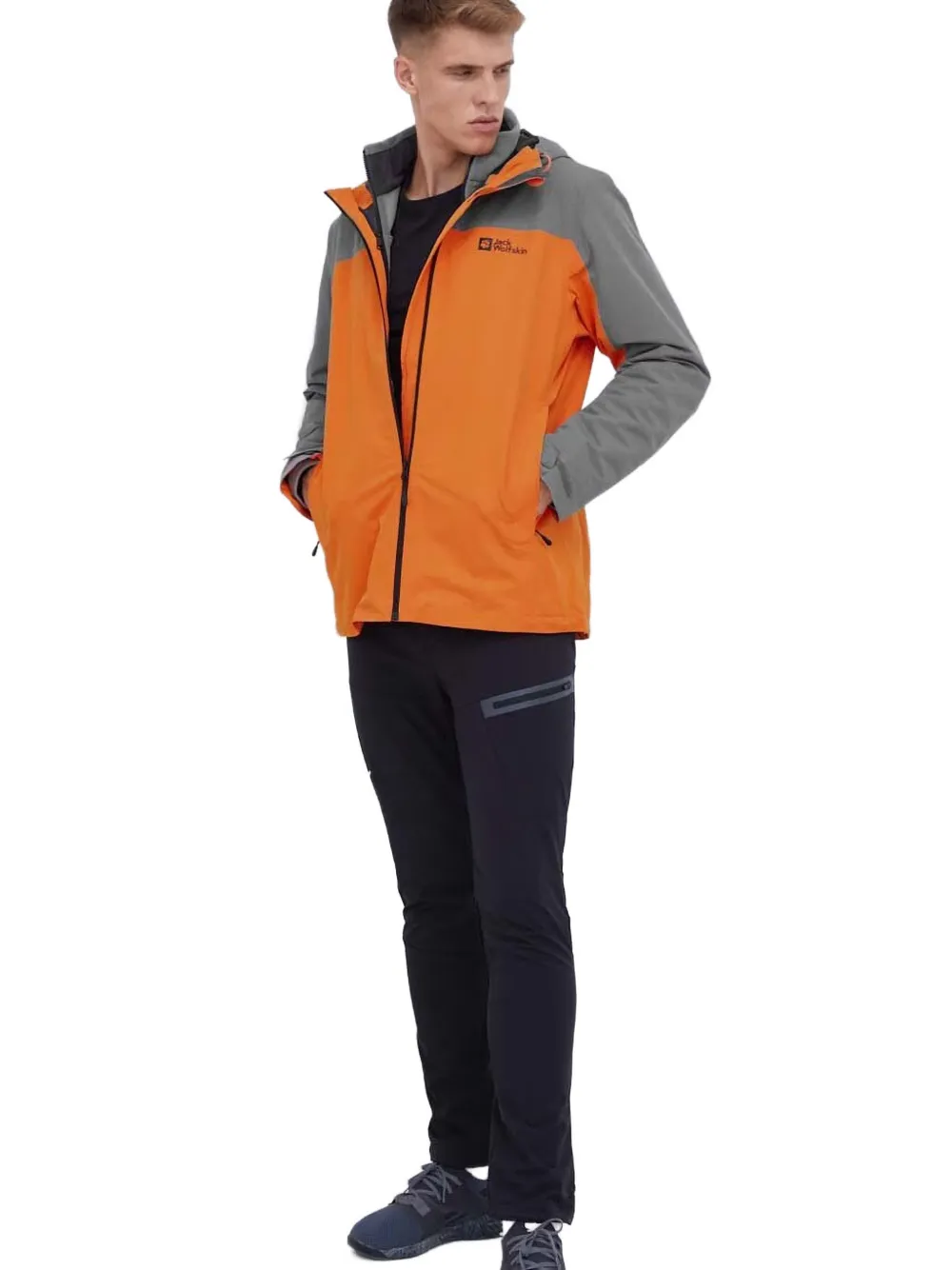JACK WOLFSKIN Taubenberg colour-block hooded jacket Oranje