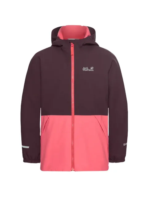 JACK WOLFSKIN colourblock hooded jacket