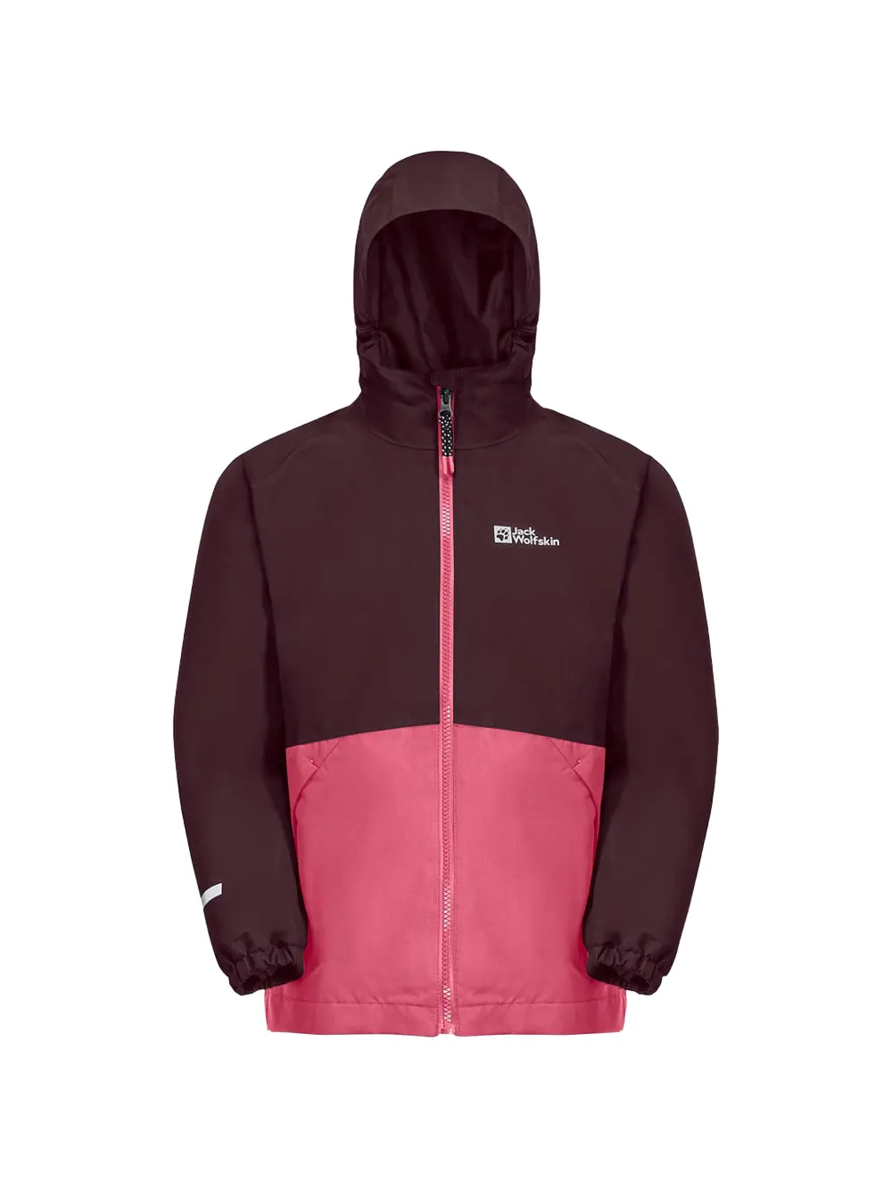  Jack Wolfskin Two-tone Hooded Jacket - Pink 