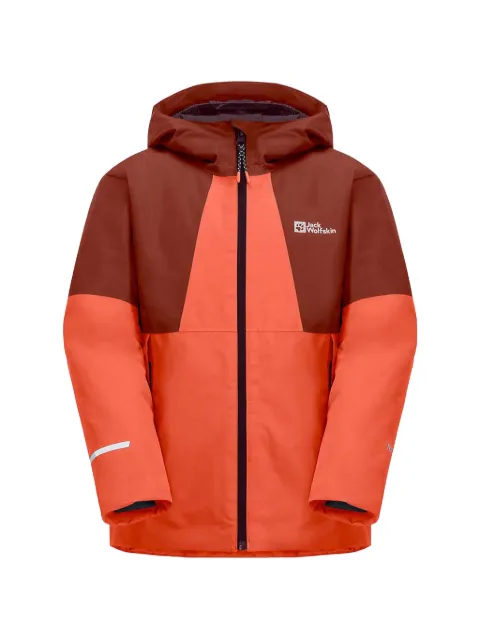JACK WOLFSKIN chamarra con diseño color block y capucha