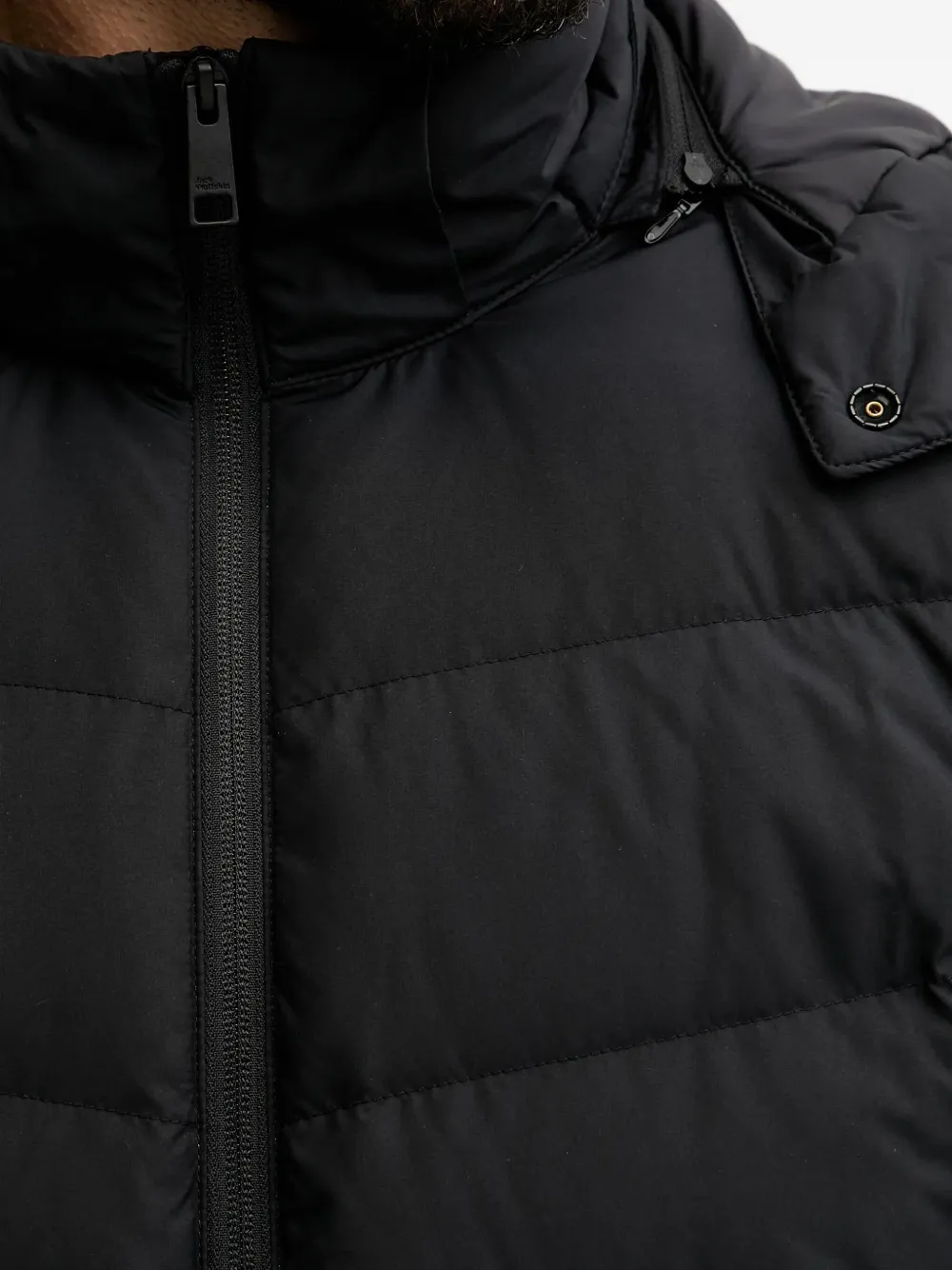 JACK WOLFSKIN Colonius jack met capuchon en ritssluiting Zwart