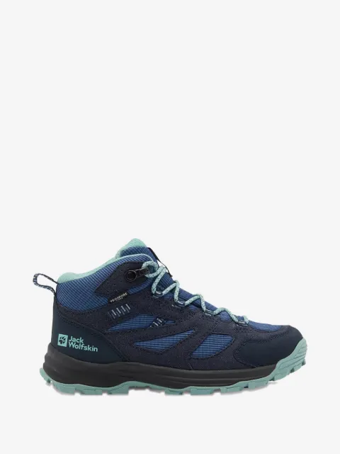 JACK WOLFSKIN jo Tour Texapore Mid K textured lace-up boots