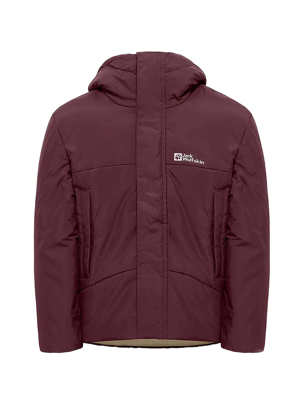 JACK WOLFSKIN hooded logo jacket - Rosso