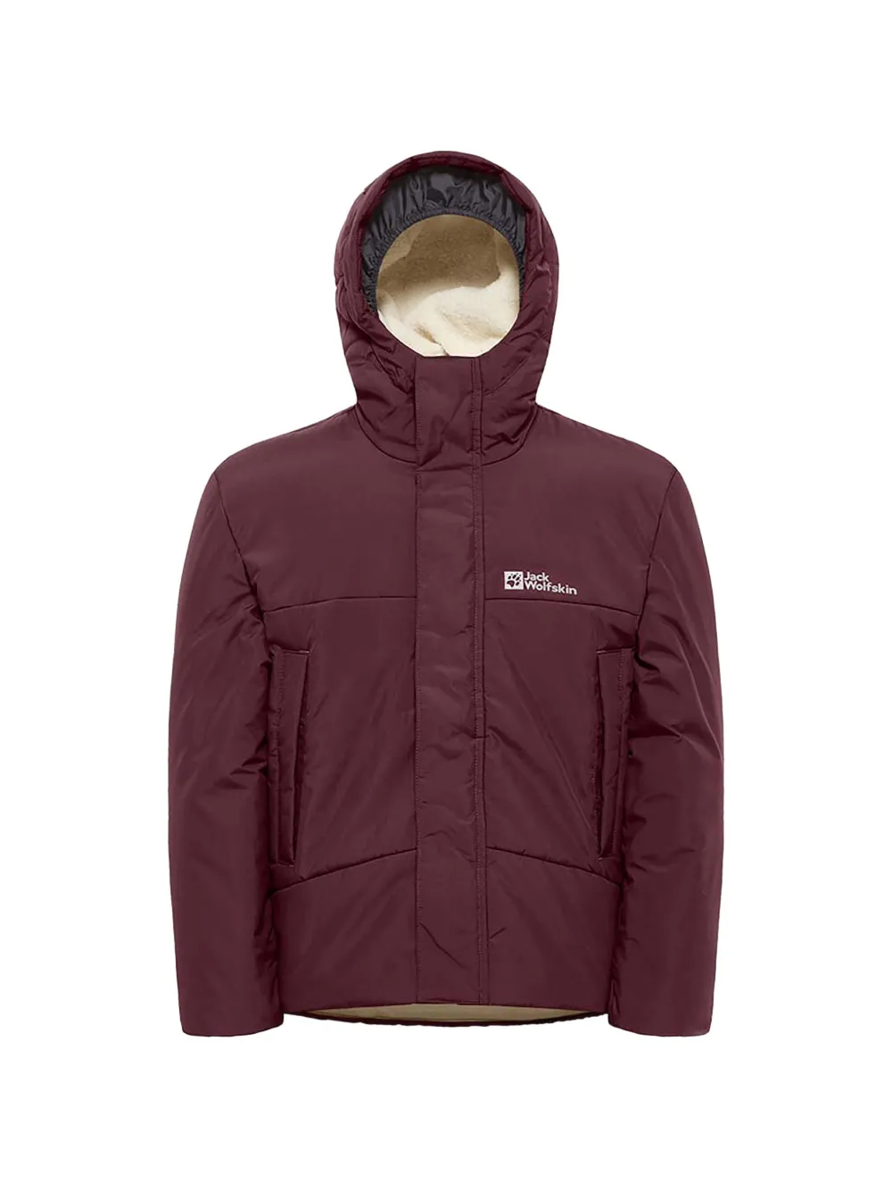  Jack Wolfskin Hooded Logo Jacket - Red 