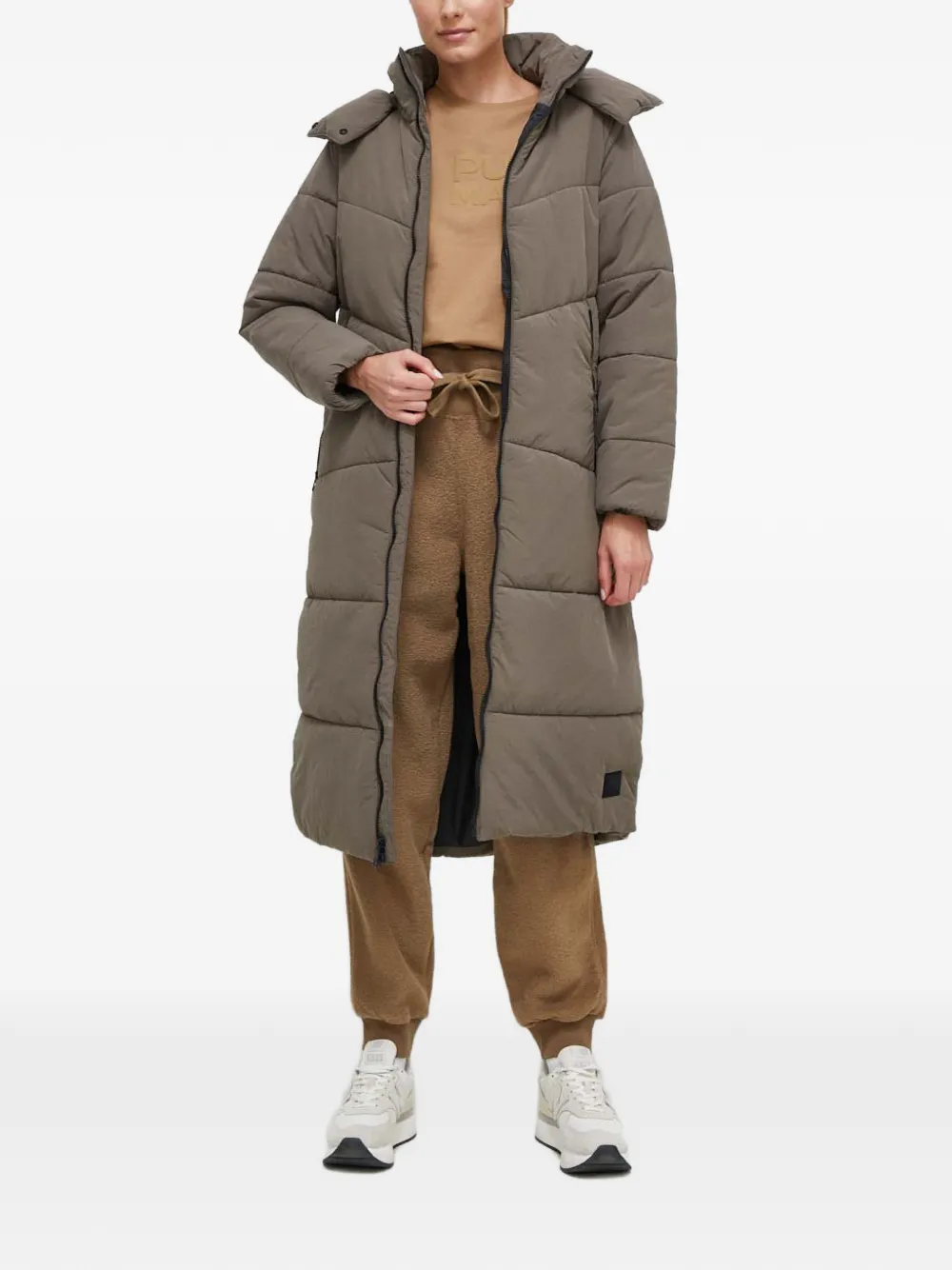 JACK WOLFSKIN Karolinger quilted hooded jacket - Grigio