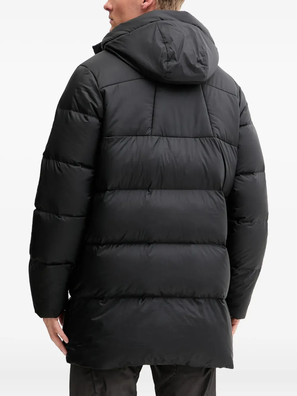 JACK WOLFSKIN Icy Hill gewatteerd jack met capuchon Zwart