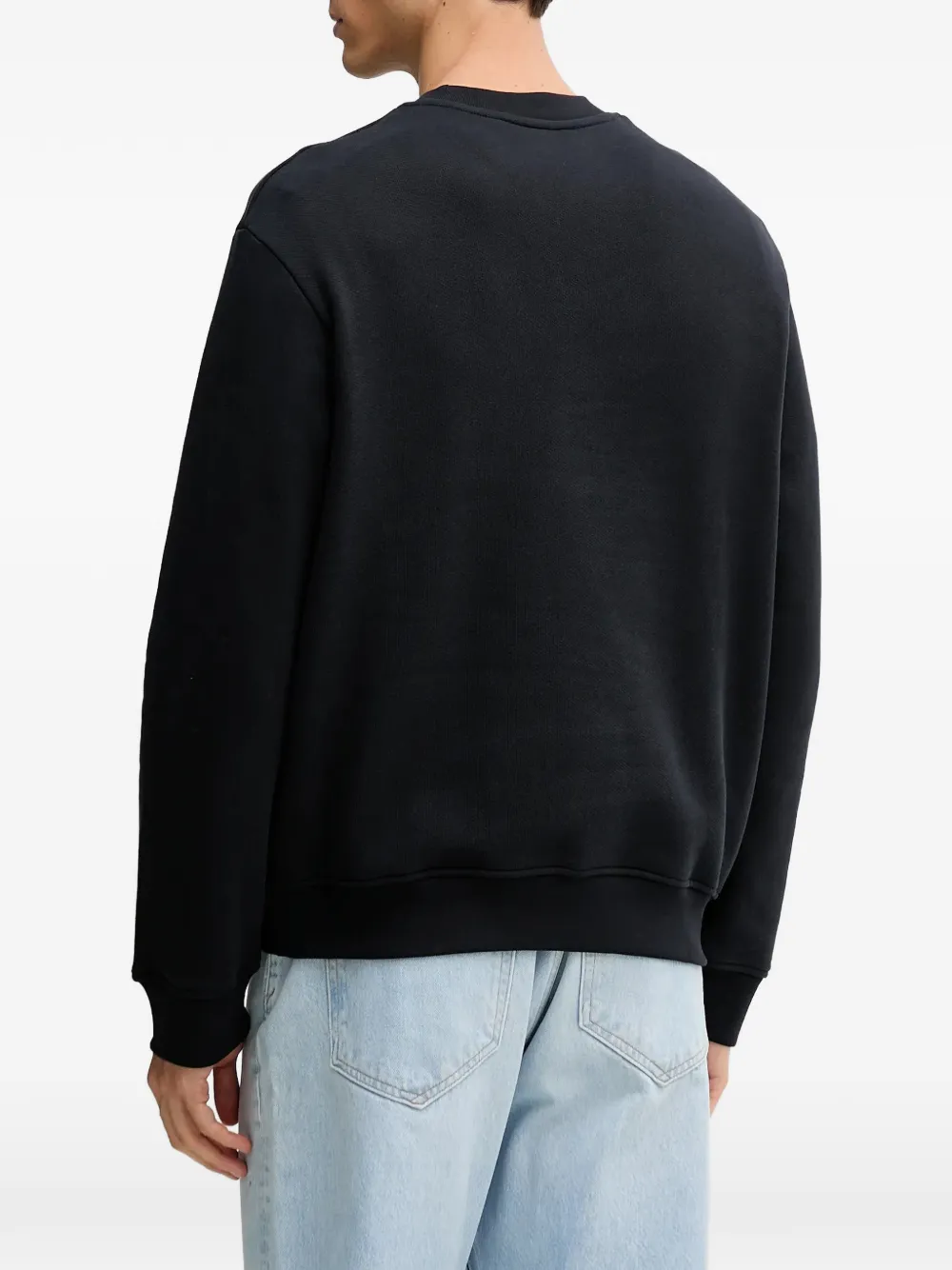 Armani Exchange Sweater met logodetail en lange mouwen Blauw