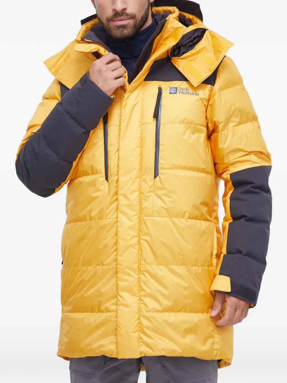 JACK WOLFSKIN 1995 Series hooded quilted jacket - Giallo