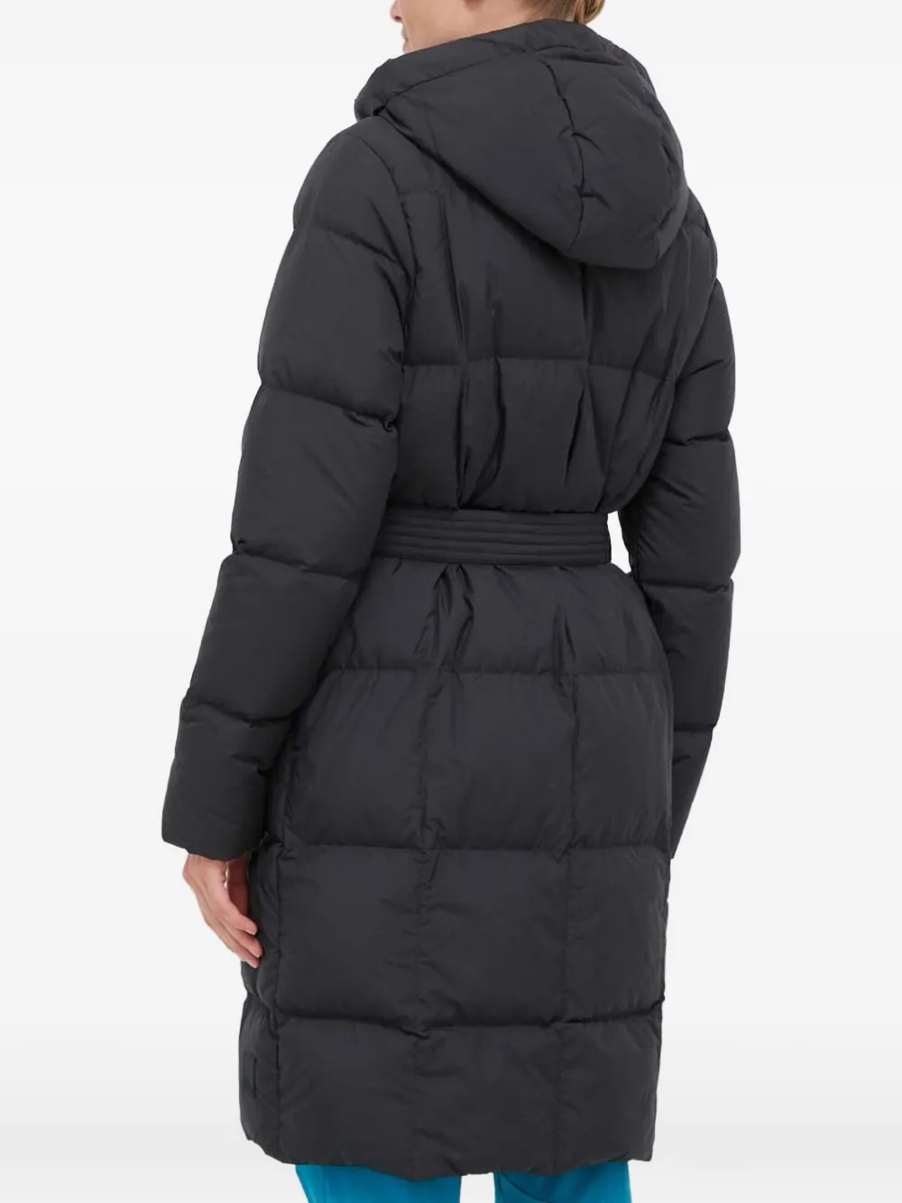 Jack Wolfskin Frozen Lake Hooded Belted Coat - Black 