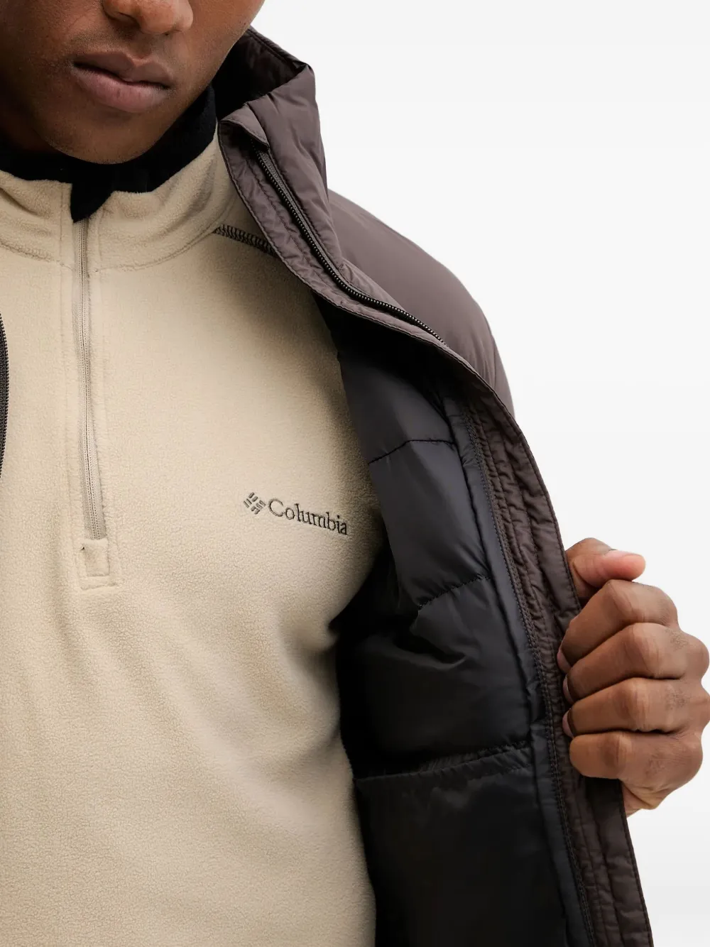 JACK WOLFSKIN Gewatteerd jack met colourblocking Bruin