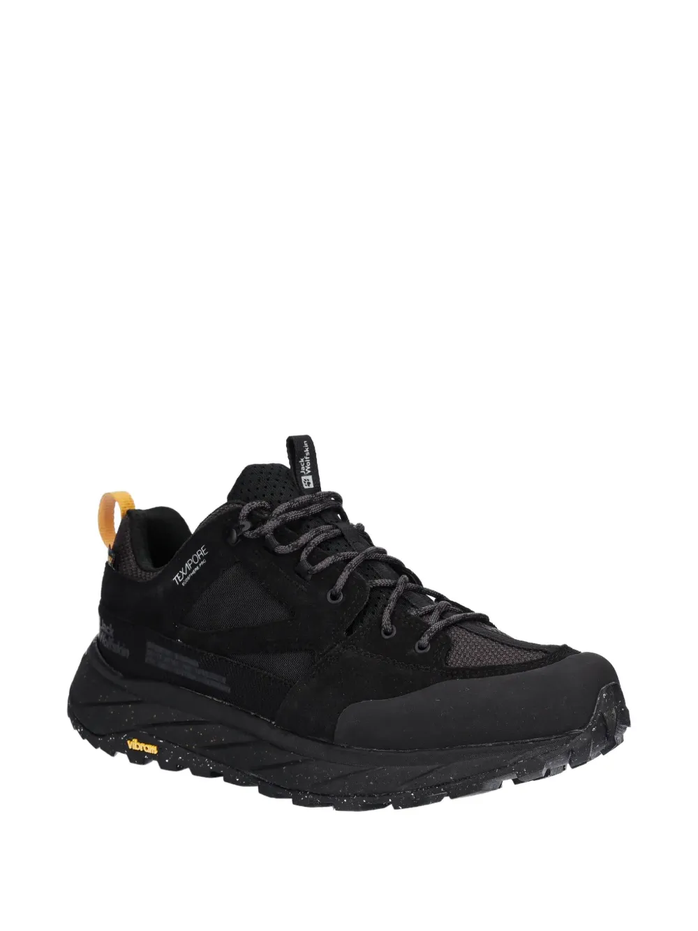 Jack Wolfskin Lace-up Performance Sneakers In Black