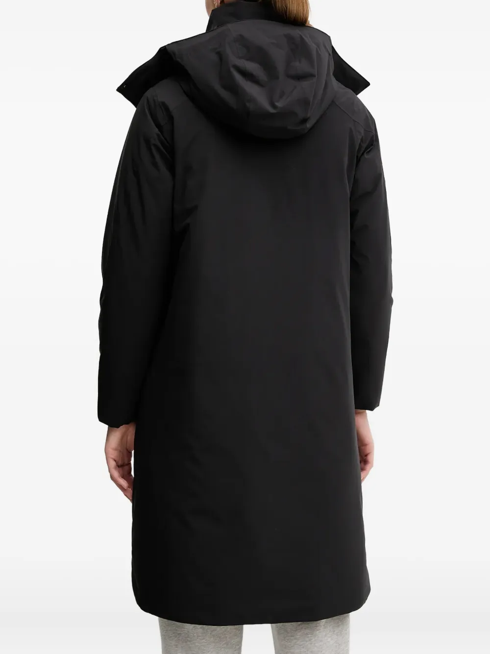 Jack Wolfskin Hooded Zip-up Jacket In Black