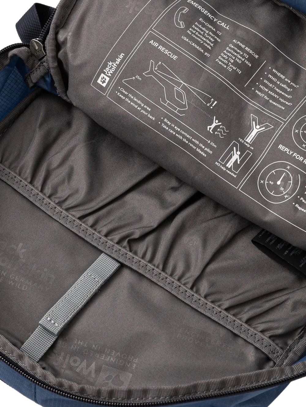 JACK WOLFSKIN Rugzak met logodetail Blauw