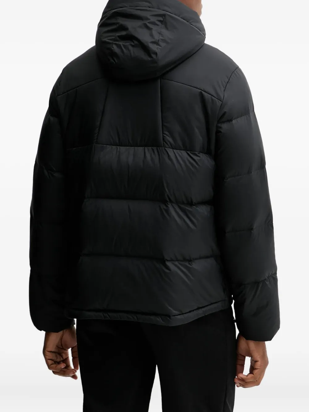 JACK WOLFSKIN Icy Hill gewatteerd jack met capuchon Zwart