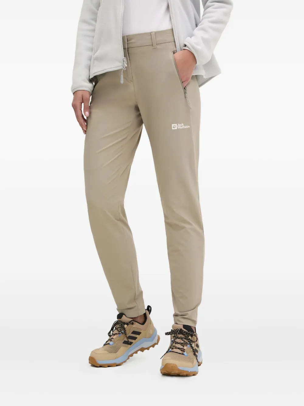 Jack Wolfskin Hikeout Performance Trousers In Neutral