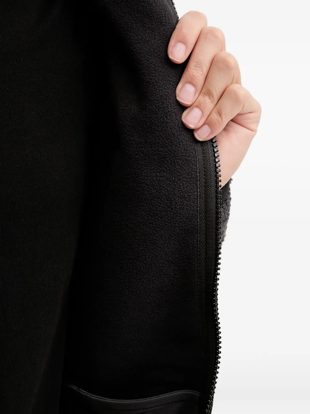 Jack Wolfskin High Curl Zip-fastening Coat In Gray