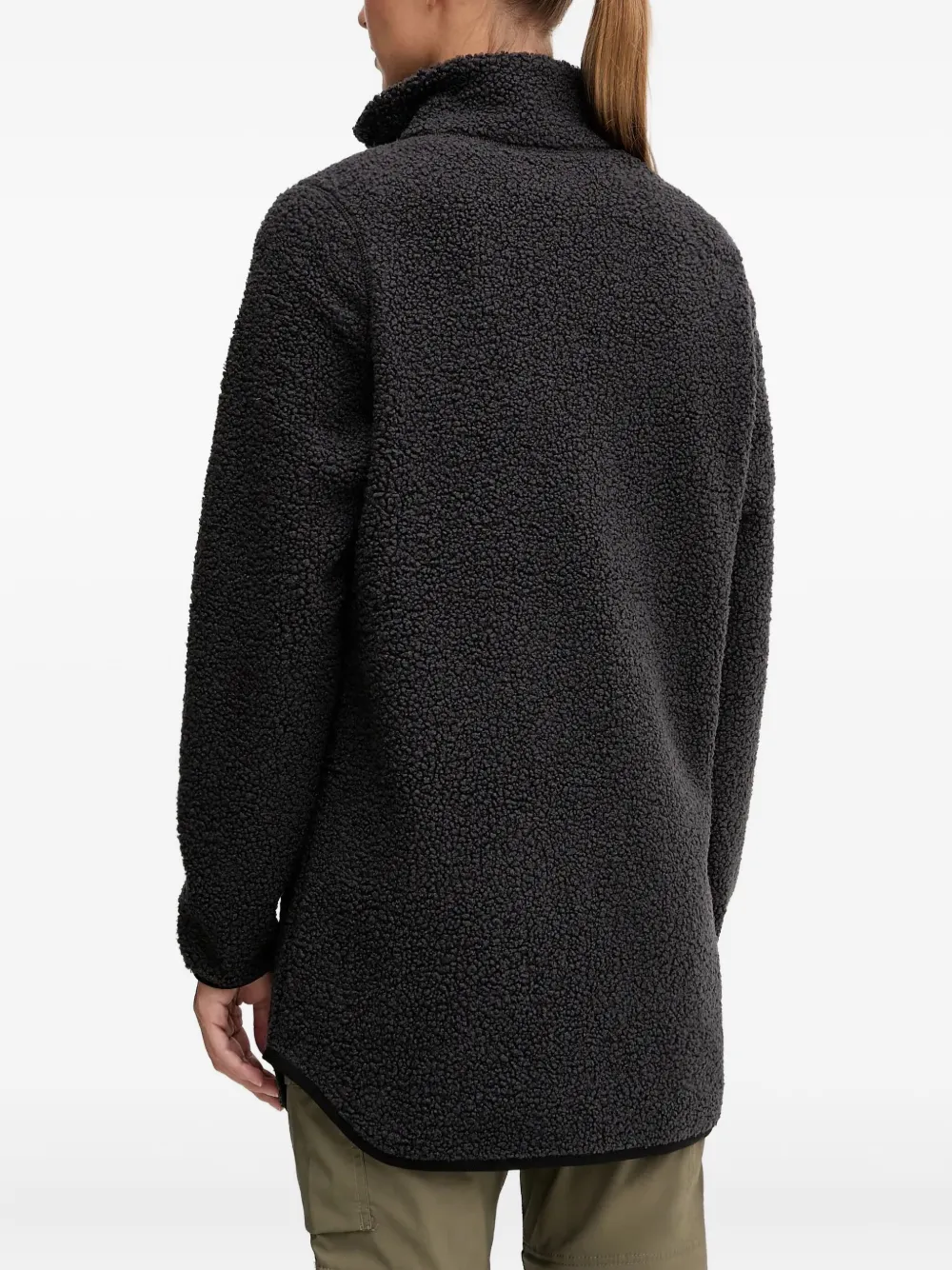 Jack Wolfskin High Curl Zip-fastening Coat In Gray