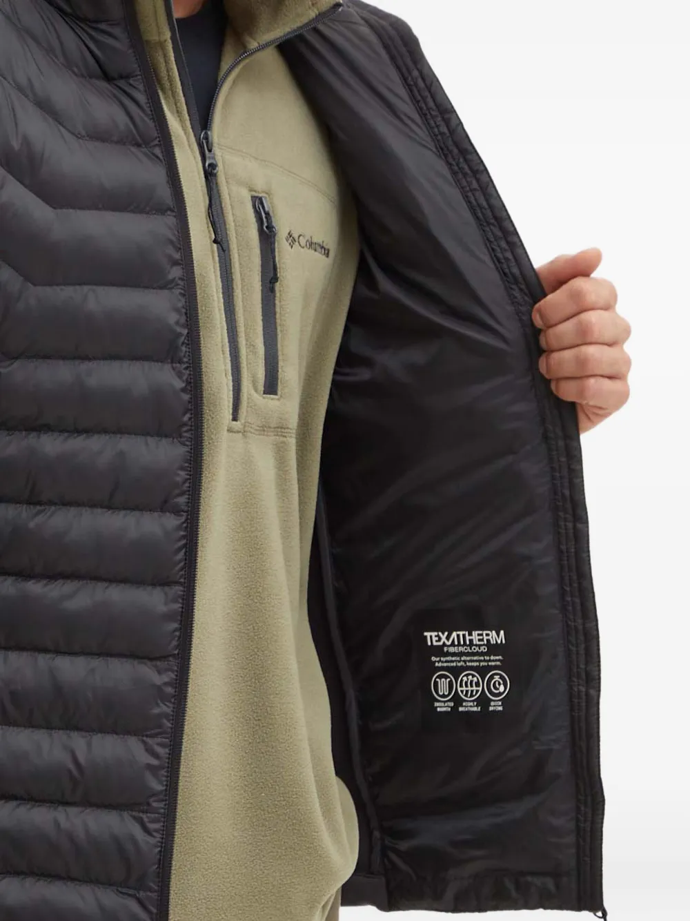 JACK WOLFSKIN Gewatteerd trainingsjack met ritssluiting Zwart