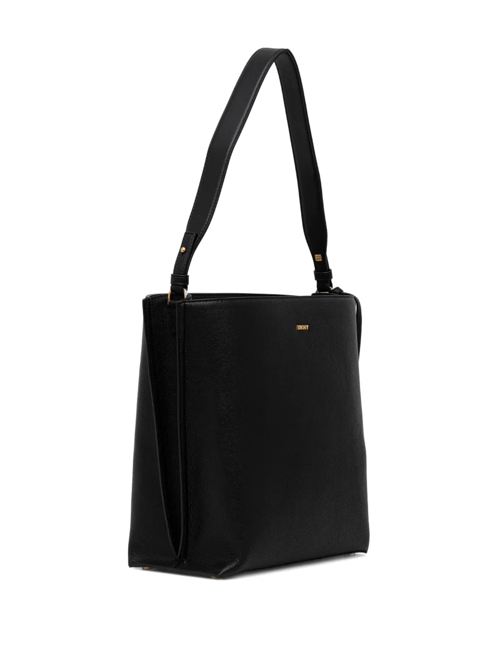 DKNY logo-tag shoulder bag - Zwart