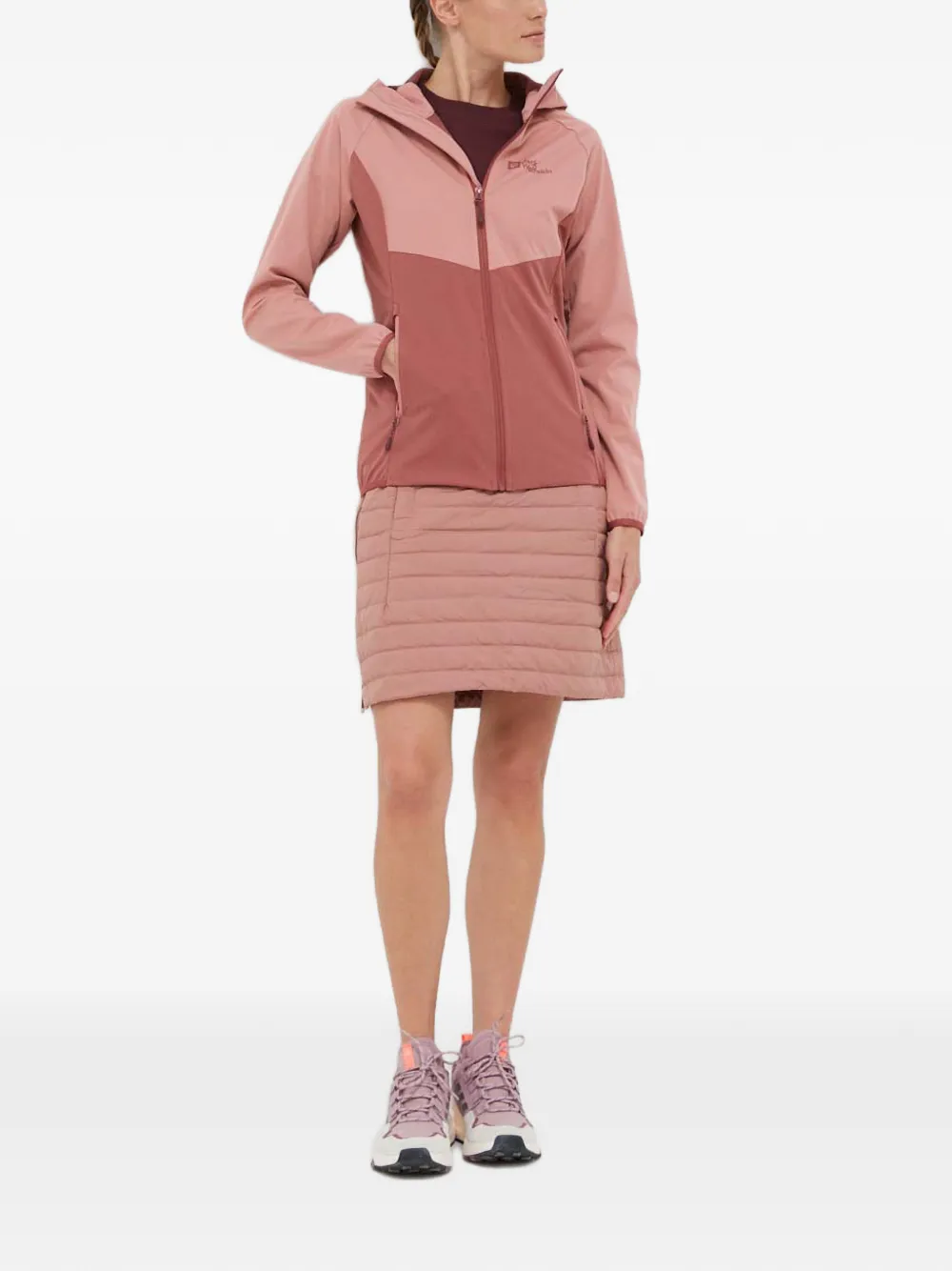  Jack Wolfskin Hooded Colour-block Jacket - Pink 