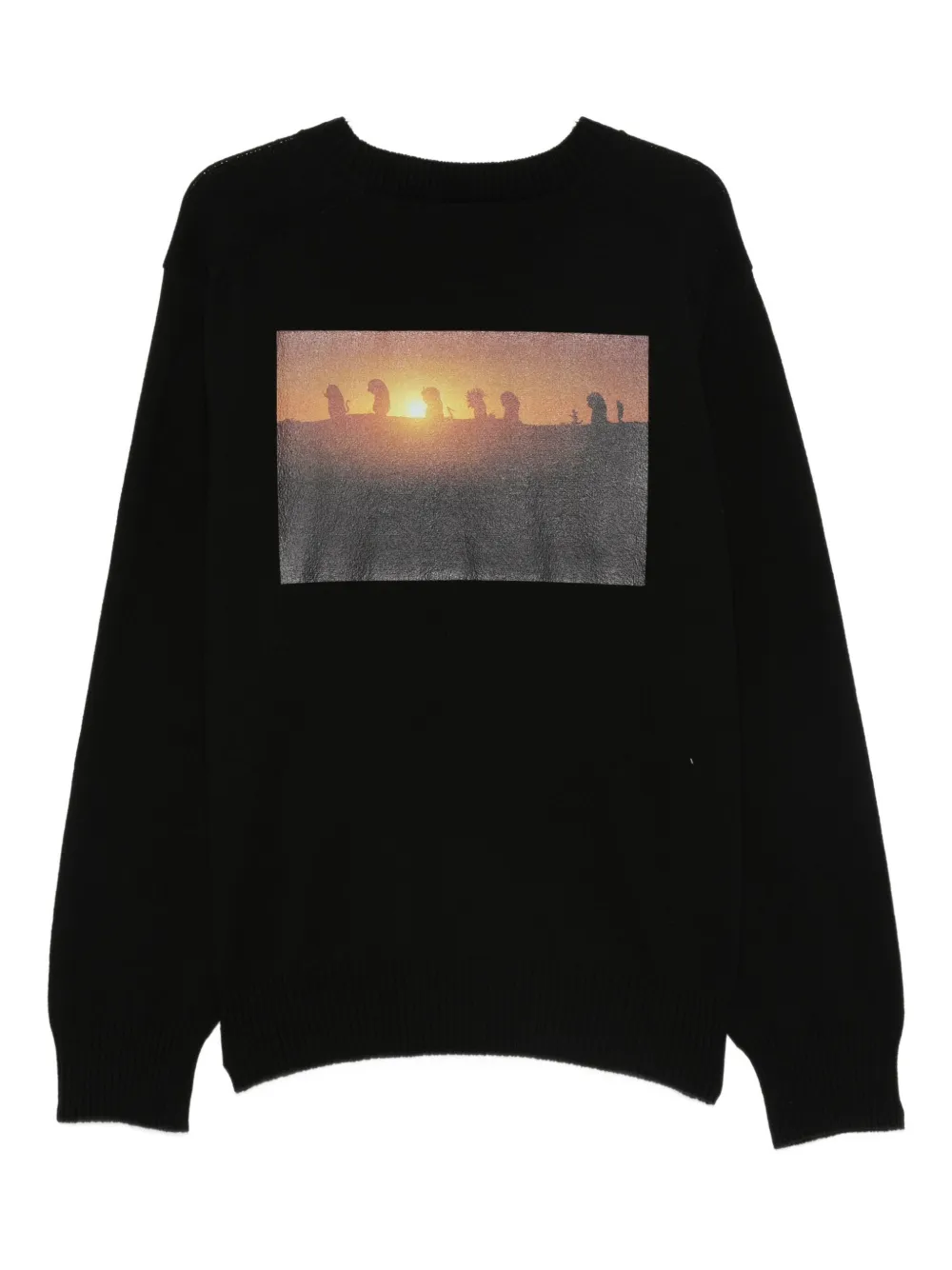 Sacai Trui met tekst - Zwart