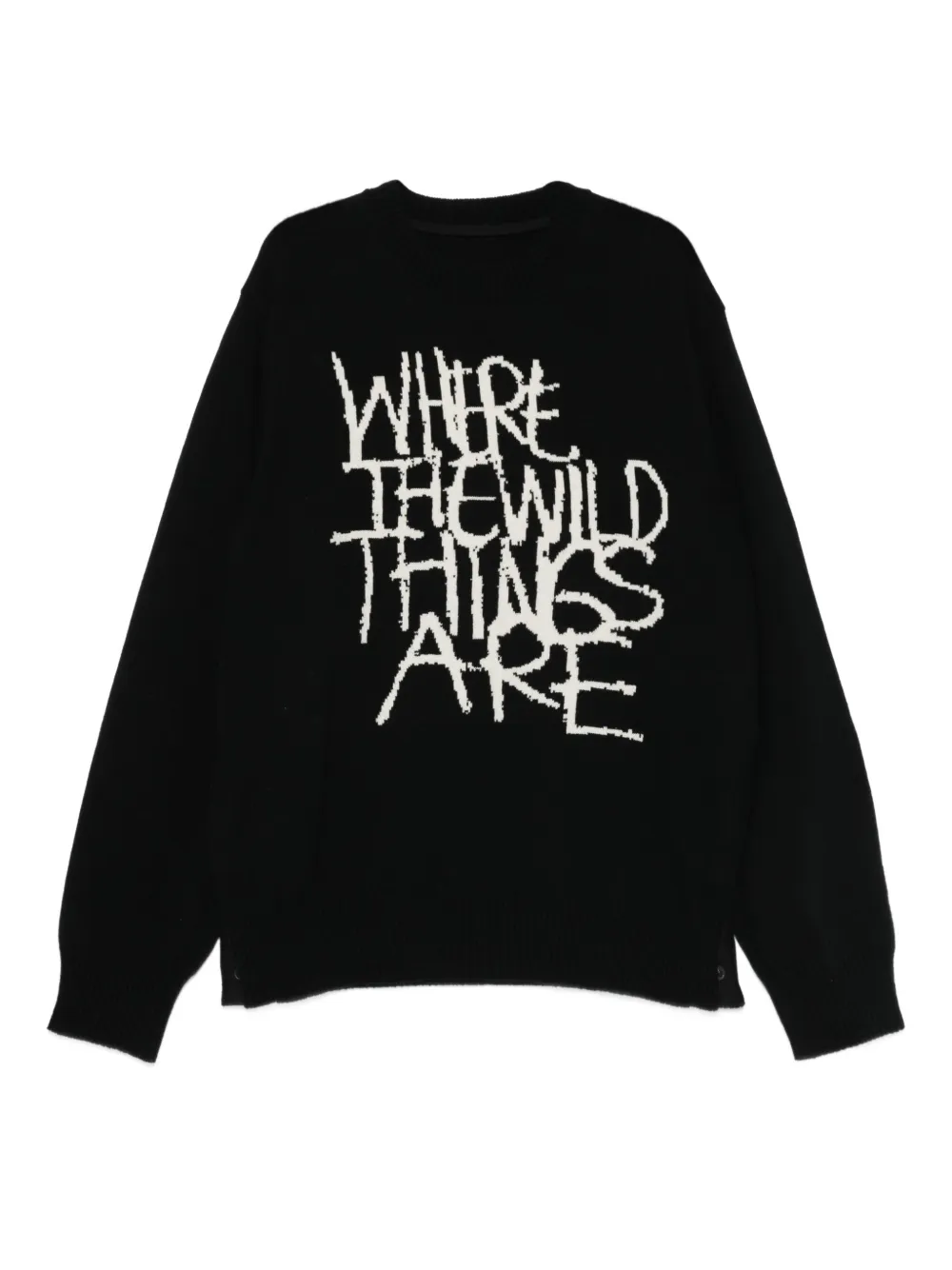 sacai suéter con texto estampado | negro | Image 1