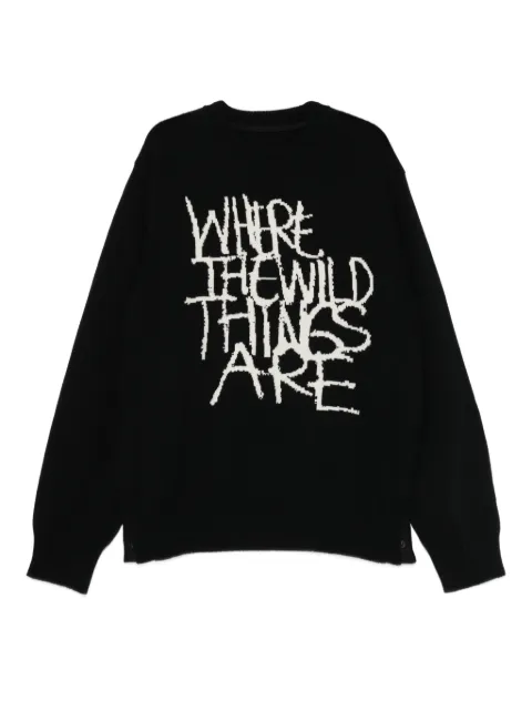 sacai text-print sweater 