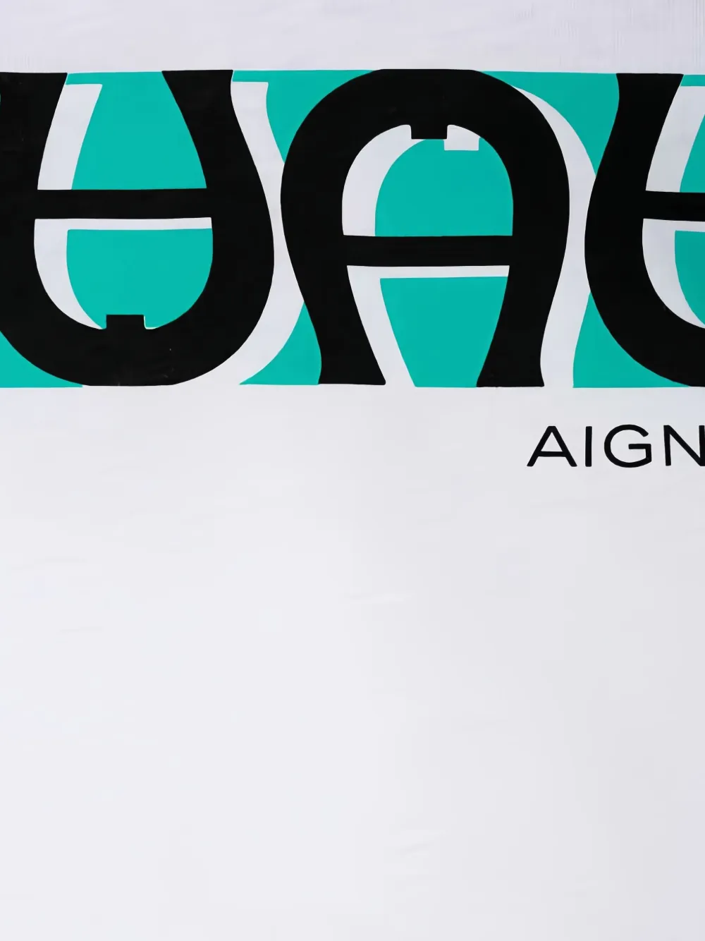 Aigner Kids T-shirt met logopatch Wit